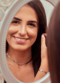 Choker Escamas Banhada Cor Prata - comprar online