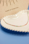 Choker Riviera Colorida Prata