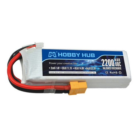 Bateria Lipo 2200mah 2S 7,4V 40C Hobby Hub
