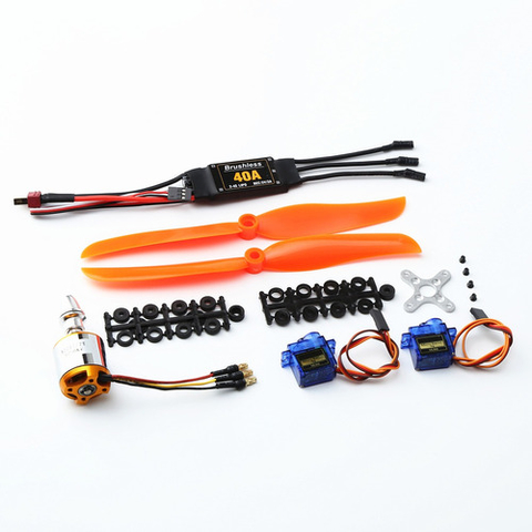 Kit Motor A2217 1250kv + Esc 40a + 2x Servos 9g + 2x Hélices