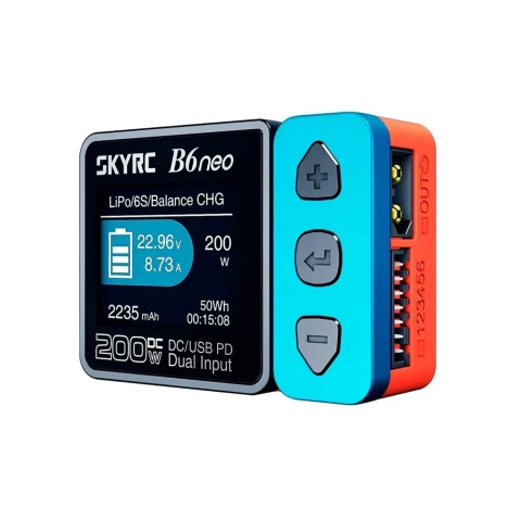 Carregador SkyRC B6neo Compacto 200W RC LiPo USB-C XT60