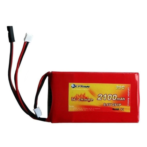 Bateria Life 2100mah 6,6v 20c Flytown para Receptor e Radio Futaba