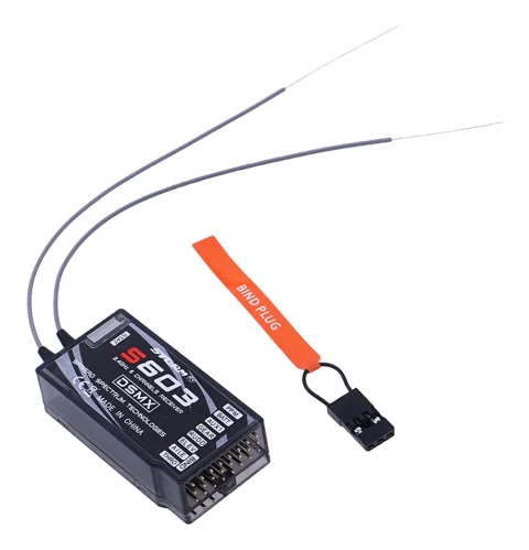 Receptor S603 DSM2 DSMX 2.4ghz 6 Canais PPM Spektrum JR
