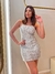 VESTIDO TOMARA QUE CAIA DE PAETE CURTO DIAMANTE