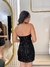 Imagem do VESTIDO TOMARA QUE CAIA DE PAETE CURTO DIAMANTE