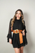 VESTIDO CHIFON BOHO COM BABADO OMBRO - Luar Store