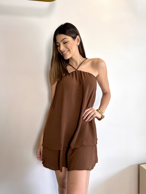 VESTIDO CURTO BABADOS CECILIA - comprar online