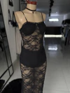 Vestido encaje largo