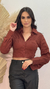 Cropped Tricoline Manga Longa