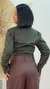 Cropped Tricoline Manga Longa - ByThaina