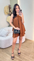 Vestido Curto com Babados e Alça em V - ByThaina