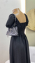 Vestido Midi Camponesa Com Fenda