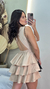 Vestido Curto Boho com Babados e Amarração nas Costas - loja online
