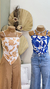 Cropped Lenço Estampado com Amarração - comprar online