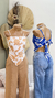 Cropped Lenço Estampado com Amarração - ByThaina
