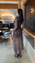 Imagem do Vestido Longo Gola Alta em Tule com Transparência