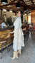 Saia Midi Boho com Babados em Alfaiataria Marrant - comprar online