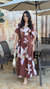 Vestido Longo em Crepe Seda com Manga Ampla e Elástico nas Costas - comprar online