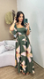 Vestido Longo em Crepe Seda com Manga Ampla e Elástico nas Costas na internet