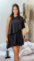 Imagem do Vestido Curto Soltinho em Crepe com Babado