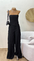 Conjunto Cropped Sem Alça e Calça Pantalona em Alfaiataria Marrant - ByThaina