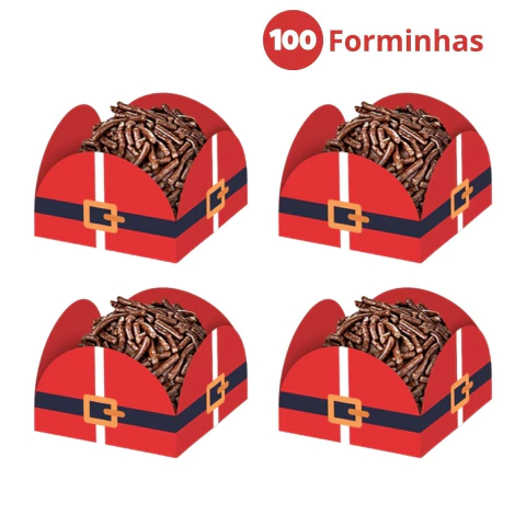 Forminha 4 Pétalas para Doces Natal Nº7 – 50 ou 100 Unidades | Plac Festas - Inspire sua Festa Loja na internet