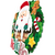 Guirlanda Natalina Natal Papai Noel HO HO HO EVA 28,5 x 16,5 cm Piffer - Inspire sua Festa Loja - Inspire sua Festa Loja