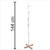 Suporte para Balões Imita Gás Hélio 20 hastes Varetas 144 cm Base em MDF Piffer Festas - Inspire sua Festa Loja