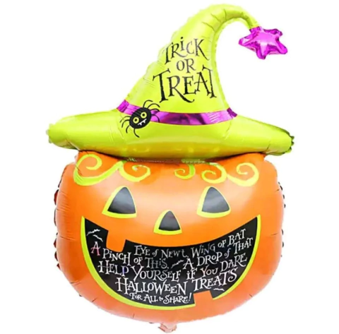 Balão Metalizado Abóbora Festa de Halloween 1 Un - Inspire sua Festa Loja