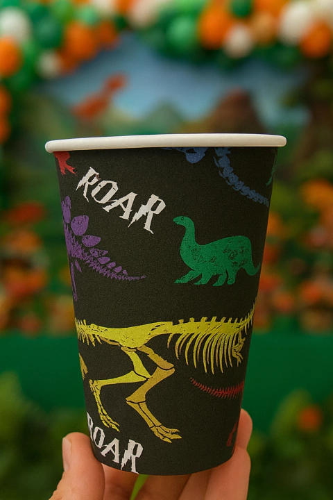 10 Copos de Papel Festa Dinossauros 270 ml Silver Festas - Inspire sua Festa - comprar online