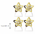 Porta Guardanapo Feliz Natal Estrela Acrílico Dourado 4 Un Vivarte - Inspire sua Festa Loja - comprar online