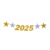 Varal Faixa Feliz Ano Novo 2025 com Estrelas Réveillon EVA 1,50 metros Prata e Dourado Vivarte - Inspire sua Festa Loja