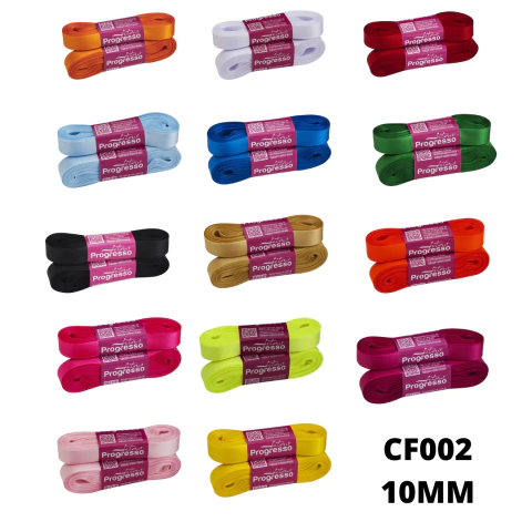 Fita De Cetim Número CF002 10mm 10 metros - 1 Uni Fitas Progresso