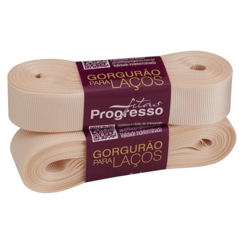 Fita de Gorgurão Pérola N.05 22 mm com 10 metros - Fitas Progresso - Inspire sua Festa Loja