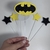 Imagem do Topo de bolo Palito Batman 5 Peças EVA Glitter 15 cm Vivarte - Inspire sua Festa