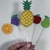 Topo Palito Fruta Tropical Kit 5 Peças EVA 15 cm Vivarte - Inspire sua Festa Loja