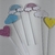 Imagem do Topo de bolo Palito Chuva de Amor 6 Peças EVA Glitter 15 cm Vivarte - Inspire sua Festa Loja