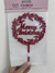 Topo Topper de Bolo Natal Merry Christmas Acrílico Vermelho 20 cm Vivarte - Inspire sua Festa Loja na internet