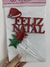 Topo Topper de Bolo 15 cm Feliz Natal EVA Branco e Vermelho Vivarte - Inspire sua Festa Loja - Inspire sua Festa Loja