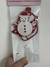 Topo Topper de Bolo Boneco de Neve Bola e Árvore de Natal EVA Branco e Vermelho Vivarte - Inspire sua Festa Loja - Inspire sua Festa Loja