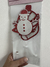 Topo Topper de Bolo Boneco de Neve Bola e Árvore de Natal EVA Branco e Vermelho Vivarte - Inspire sua Festa Loja - loja online