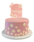 Topo de Bolo Arco Margarida Happy Birthday Acrílico Rosa Bebê 13 x 22 cm Vivarte - Inspire sua Festa Loja