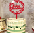 Topo Topper de Bolo Natal Merry Christmas Acrílico Vermelho 20 cm Vivarte - Inspire sua Festa Loja