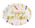 10 Pratos de Papel 18 cm Happy Birthday Confetes Silver Festas - Inspire sua Festa Loja