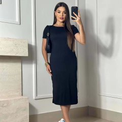 Vestido Canelado Babi na internet