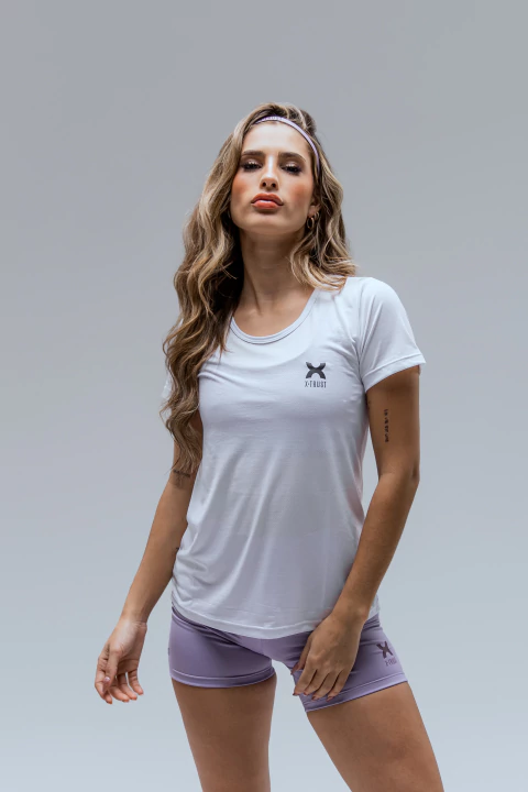 REMERA FLORIDA MICROPERFORADA - BLANCA JASPEADA - comprar online