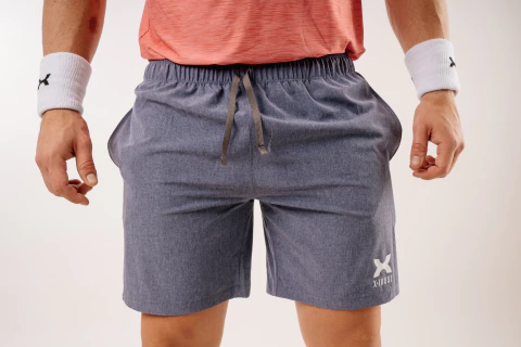 SHORT TULUM MICROFIBRA ELASTIZADA MARINO MELANGE - comprar online