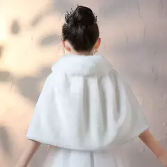Capa infantil Ponche Poncho Xale com pelo festa - loja online
