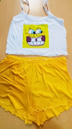 Pijama Curto Feminino Adulto Baby Doll E Short Liso - Ímpeto Modas - Estilo Ousado e Sensual