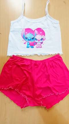 Pijama Curto Feminino Adulto Baby Doll E Short Liso - Ímpeto Modas - Estilo Ousado e Sensual